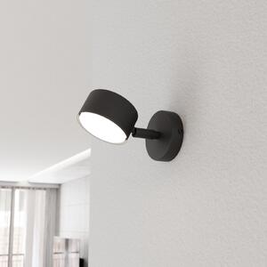 EMIBIG LIGHTING Επιτοίχιος θερμαντικός σώμα Sora, προβολή 15 cm, μέταλλο, ρυθμιζόμενος, Μαύρο, Σαλόνι / τραπεζαρία, Μέταλλο, σύγχρονο