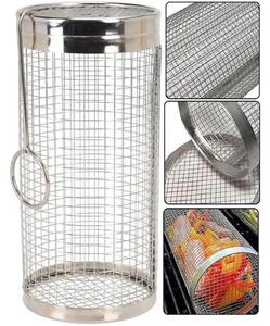 Καλάθι grill BBQ για λαχανικά (C04000300) Από Ανοξείδωτο χάλυβα, Με καπάκι, Διαμέτρου 9cm x 20cm