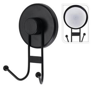 Κρεμάστρα Bathroom Solutions 2 θέσεων με διαστάσεις 7x5.5x12cm - Mεταλλικό/ABS - Απόχρωση Μαύρου