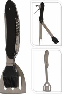 Πολυεργαλείο BBQ 5in1 (C83500990) Με ανοιχτήρι για κονσέρβα και μπουκάλι, σπάτουλα, πινέλο, λαβίδα, Από Ανοξείδωτο ατσάλι, 15 x 2 x 35cm