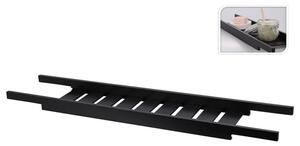 Ράφι Bathroom Solutions για τη μπανιέρα, με διαστάσεις 68x15x3.5cm - Ξύλο Μπαμπού - Απόχρωση Μαύρου