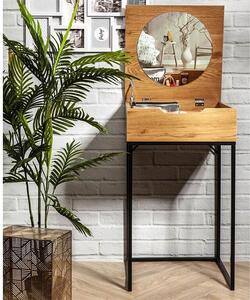 Κονσόλα Abbott Home Deco Factory με αποθηκευτικό χώρο, καθρέπτη και διαστάσεις 45x45x77cm - Aπόχρωση Ξύλου