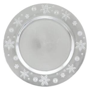Πιατέλα σερβιρίσματος Fééric Lights & Christmas με διάμετρο 33cm - Silver
