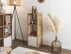Ραφιέρα Οργάνωσης Bali Home Deco Factory με 3 ράφια και διαστάσεις 34x32x99cm - Συνδυάζεται με κουτιά αποθήκευσης - Σε απόχρωση Ξύλου