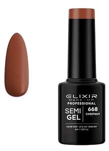 Ημιμόνιμο Βερνίκι Semi Gel 668 Chestnut 5ml Elixir