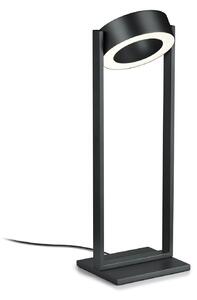 Knapstein Επιτραπέζια λάμπα LED Wega, μαύρο ματ, ύψος 45 εκ., χειρισμός με χειρονομίες, ρυθμιζόμενος, Μαύρο, Σαλόνι / τραπεζαρία, Αλουμίνιο, σύγχρονο