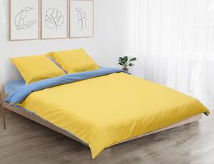 Σετ Διπλή Παπλωματοθήκη & 2 Μαξιλαροθήκες Heinner Home από βαμβάκι 144TC, με διαστάσεις 200x220cm - Κίτρινο/Μπλε