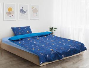 Σετ Μονή Παπλωματοθήκη & Μαξιλαροθήκη Space Heinner Home από βαμβάκι 144TC, με διαστάσεις 150x200cm - Μπλε