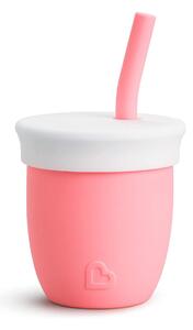 Ποτήρι Εκπαιδευτικό 118ml Με Καλαμάκι Munchkin C'Est Silicone Coral