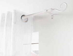 Μονό Κουρτινόξυλο Arabesque Douceur d'intérieur με διάμετρο 19mm και επέκταση 120 - 210cm - White