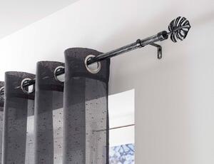 Μονό Κουρτινόξυλο Tropi Douceur d'intérieur με διάμετρο 19mm και επέκταση 120 - 210cm - Black/Silver