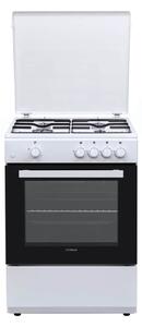 Κουζίνα Hyundai HCGC25V-72604G/W με φούρνο και εστίες αερίου, χωρητικότητα φούρνου 75L, 5 διαφορετικές εντάσεις φωτιάς και ενεργειακή κλάση Α