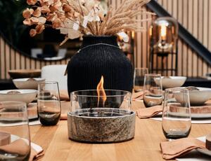 Επιτραπέζια Εστία Φωτιάς Café 18 Slate Tenderflame με διάρκεια καύσης 2 - 3 ώρες, χωρητικότητα δεξαμενής 250ml και διαστάσεις 19x18cm
