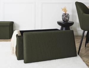 Ταμπουρέ Atom Home Deco Factory με αποθηκευτικό χώρο και διαστάσεις 76x38x38cm - Khaki