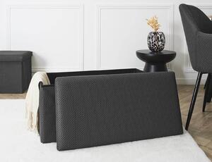 Ταμπουρέ Atom Home Deco Factory με αποθηκευτικό χώρο και διαστάσεις 76x38x38cm - Grey
