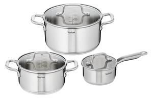 Σετ Κατσαρόλες Infinite Tefal με γυάλινο καπάκι και διαμέτρους 16cm, 20cm, 24cm - 6 τεμαχίων (3 κατσαρόλες, 3 καπάκια)