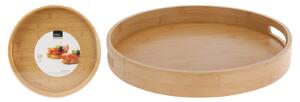 Δίσκος σερβιρίσματος Excellent Houseware από Ξύλο Bamboo, με λαβές και διαστάσεις 40x5cm