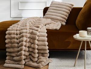 Κουβέρτα Boudoir Douceur d'intérieur με εσωτερική επένδυση fleece και διαστάσεις 180x220cm - Sand