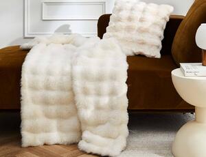 Κουβέρτα Mounty Douceur d'intérieur με εσωτερική επένδυση fleece και διαστάσεις 125x150cm - White