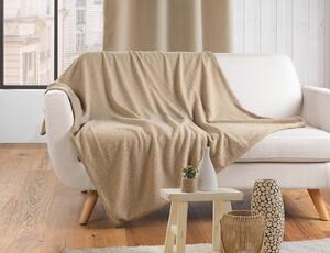 Κουβέρτα Wooly Douceur d'intérieur με επένδυση fleece και διαστάσεις 125x150cm - Beige