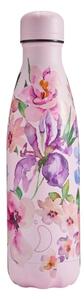 Μπουκάλι Θερμός Original Floral Chilly's με χωρητικότητα 500ml και διατήρηση θερμοκρασίας 12h ζεστό / 24h κρύο - Sorbet Petals