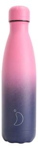 Μπουκάλι Θερμός Original Gradient Chilly's με χωρητικότητα 500ml και διατήρηση θερμοκρασίας 12h ζεστό / 24h κρύο - Pink Navy