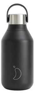 Μπουκάλι Θερμός Series 2 Chilly's με χωρητικότητα 350ml και διατήρηση θερμοκρασίας 12h ζεστό / 24h κρύο - Abyss Black