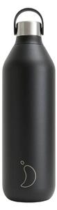 Μπουκάλι Θερμός Series 2 Chilly's με χωρητικότητα 1000ml και διατήρηση θερμοκρασίας 12h ζεστό / 24h κρύο - Abyss Black