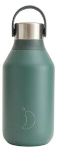 Μπουκάλι Θερμός Series 2 Chilly's με χωρητικότητα 350ml και διατήρηση θερμοκρασίας 12h ζεστό / 24h κρύο - Pine Green