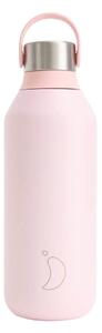 Μπουκάλι Θερμός Series 2 Chilly's με χωρητικότητα 500ml και διατήρηση θερμοκρασίας 12h ζεστό / 24h κρύο - Blush Pink