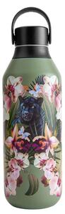Μπουκάλι Θερμός Series 2 Botanicals Chilly's με χωρητικότητα 500ml και διατήρηση θερμοκρασίας 12h ζεστό / 24h κρύο - Orchid Panther