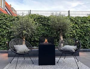 Επιδαπέδια Εστία Φωτιάς Agni 50 Tenderflame με διάρκεια καύσης 3 - 4 ώρες, χωρητικότητα δεξαμενής 1000ml και διαστάσεις 49.5x49.5x61cm - Black