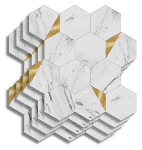 Αυτοκόλλητα Πλακάκια (Σετ 4τμχ) L-C Hexa Marble/Gold 1770145