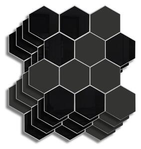Αυτοκόλλητα Πλακάκια (Σετ 4τμχ) L-C Hexa Black 1770147