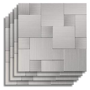 Αυτοκόλλητα Πλακάκια (Σετ 4τμχ) L-C Travertin Chrome 1770162