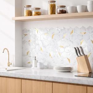Αυτοκόλλητο 3D Πάνελ Τοίχου (30.5x25) L-C Hexa Marble/Or 1770183