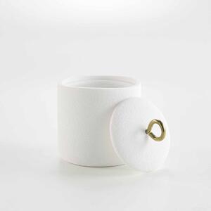 Βαμβακοθήκη (Φ10x13.3) L-C Aquamarbe Blanc/Or 1802288
