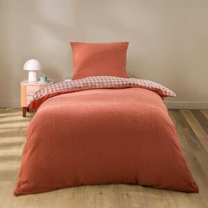 Παπλωματοθήκη Fleece Μονή (140x200) + Διακοσμητική Μαξιλαροθήκη Fleece L-C Pilou Terracotta 1645281