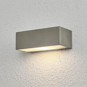 Lindby Φωτιστικό εξωτερικού χώρου Leonora, 20 cm, γωνιακό, ανοξείδωτο ατσάλι, ρυθμιζόμενος, Μεταλλικό, Μέταλλο, σύγχρονο