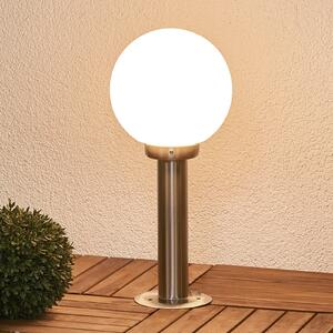 Lindby Βοηθητικό φωτιστικό Vedran, ύψος 45 cm, PMMA, ανοξείδωτο ατσάλι, ρυθμιζόμενος, Μεταλλικό, Πλαστικό, σύγχρονο, Υπαίθρια σφαίρα