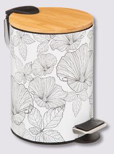 Κάδος Απορριμμάτων Μπάνιου (Φ17x23) F-V 3lt Black Floral 174692A