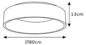 Φωτιστικό οροφής Talowe LED, λευκό, Ø 80 cm