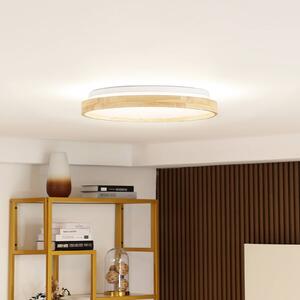 Lindby Smart LED φωτιστικό οροφής Mirren wood Ø49.5cm CCT Tuya