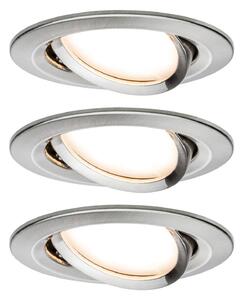 Paulmann 3 Slim Coin, περιστρεφόμενο, dimmable, σίδερο