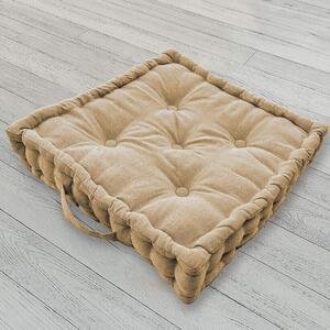 Μαξιλάρι Δαπέδου 45x45x10 melinen home hart beige 100% Βαμβάκι
