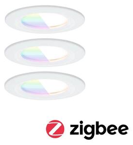 Paulmann LED χωνευτός προβολέας Nova Coin Smart λευκός RGBW σετ 3 τεμαχίων 7,8, ρυθμιζόμενος, Λευκό, Σαλόνι / τραπεζαρία, Αλουμίνιο, σύγχρονο, Εσοχή οροφής
