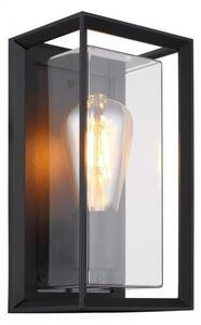 Απλίκα Φωτιστικό Τοίχου 1xΕ27 Αλουμίνιο IP44 Globo Lighting 31982S Μαύρο