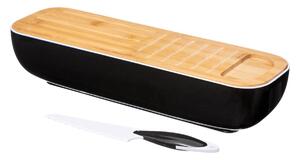 Ψωμιέρα & Μαχαίρι F-V Bread Board Black 167755