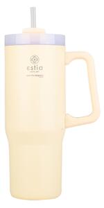 Κούπα Θερμός Με Λαβή & Καλαμάκι 900ml Estia Save The Aegean Tumbler Lily White 01-28671