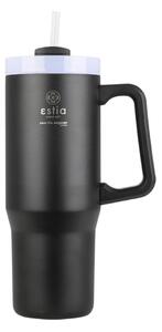 Κούπα Θερμός Με Λαβή & Καλαμάκι 900ml Estia Save The Aegean Tumbler Midnight Black 01-28664